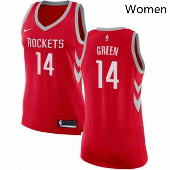 Womens Nike Houston Rockets 14 Gerald Green Authentic Red NBA Jersey Icon Edition